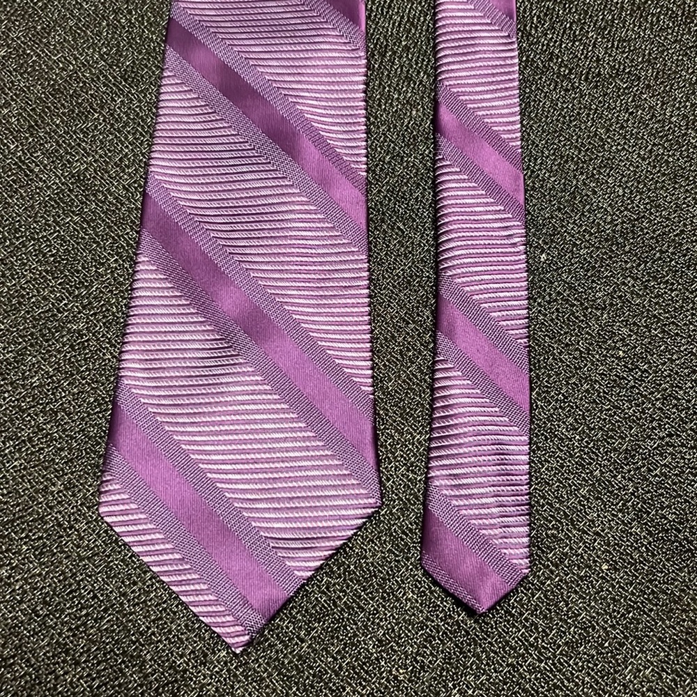 Robert Talbott Striped Silk Tie in Purple